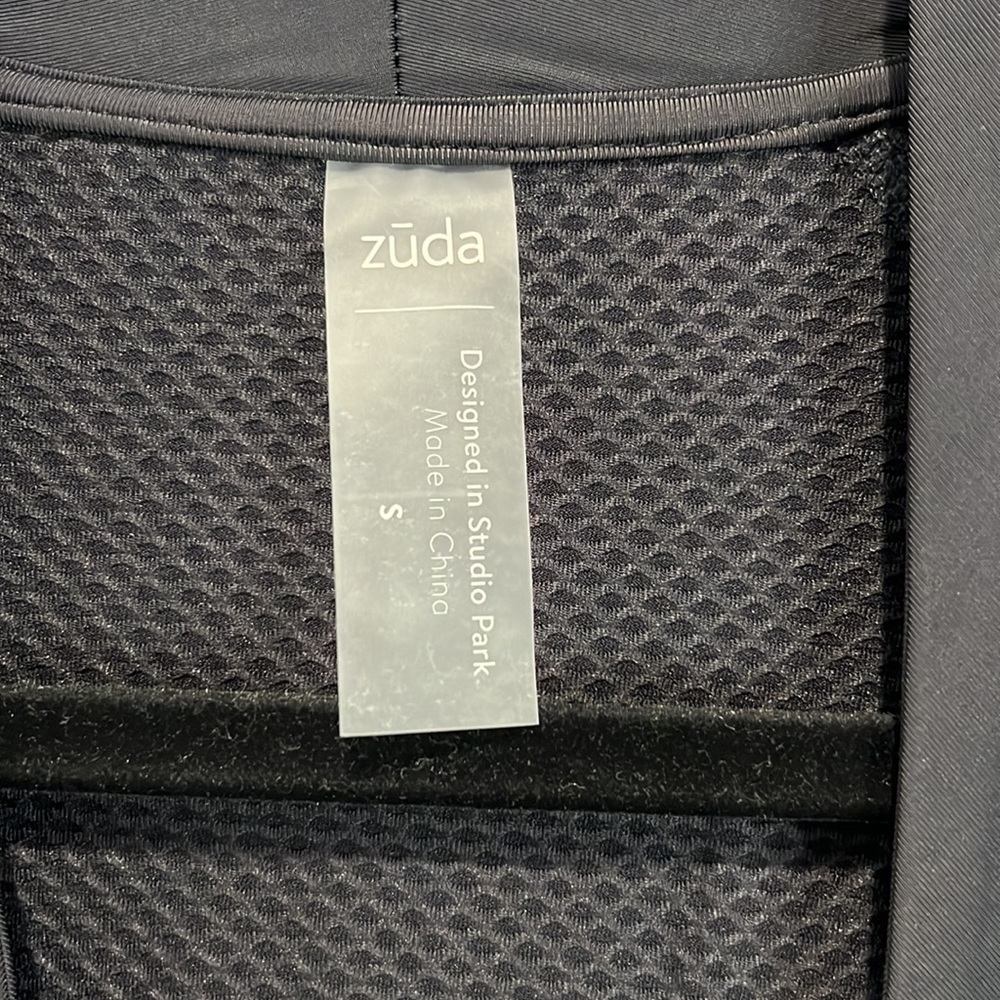 Zuda Active Z-sol Drape Front Black Cardigan Sweater S Small New NWOT - Picture 7 of 11